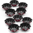 thumbnail image 1 of Paquete de 10 moldes para tartas, mini moldes para magdalenas y pasteles de acero al carbono, 1 of 5