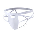 thumbnail image 3 of COSFO Thongs for Men Bulge Pouch Cut Out White Underwear Classic Fit Low Rise Lightweight Men Underwear, 3 of 4