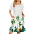 thumbnail image 6 of Womens Summer Dresses Beach Casual Tshirt Plus Size Floral Short Sleeve Loose Flowy Sundresses, 6 of 6