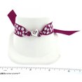 thumbnail image 3 of Sterling Silver Polished Center Heart Pendant Purple with White Dots Ribbon Bracelet., 3 of 4