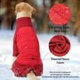 thumbnail image 5 of HQREA Full Body Dog Winter Coat Fleece Dog Sweater Warm Dog Pajamas for Large Medium Dogs, 5 of 7