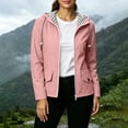 thumbnail image 7 of Crgrtght Hooded Jacket for Women Waterproof Sunscreen Long Sleeve Zip Up Casual Slim Fit Outdoor Hiking Travel Sports Coat, Pink L, 7 of 7