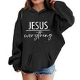 thumbnail image 3 of Tiijoy Toddler Girls Hoodie Jesus Themed Letter Print Loose Hooded Sweatshirt, Sizes 2-3T, 3 of 3