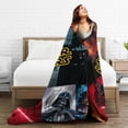thumbnail image 6 of Darth Vader Blanket, Soft Warm Cozy Plush Throw Blanket Gifts for Adults Kids, Lightweight Fuzzy Comfy Flannel Blankets for Couch Bed House Decor Travel 60"X50", 6 of 8