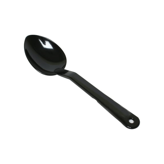 Excellante 11" serving spoon, solid, polycarbonate, black, comes in dozen