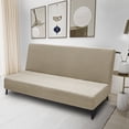thumbnail image 6 of JIATER Futon Slipcovers Stretch Armless Futon Bed Covers Machine Washable Furniture Protector,Khaki, 6 of 8