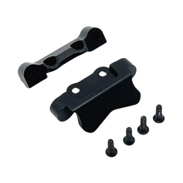 Soportes de pasador traseros de aleación de aluminio 1/24. Piezas de repuesto compactas y resistentes. Fácil instalación. Negro