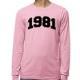 thumbnail image 2 of 1981 College Style Long Sleeve Shirt Unisex Small Pink, 2 of 5