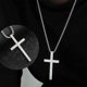 thumbnail image 2 of Glamon Stainless Steel Cross Pendant Necklace for Men Women Minimalist Silver Jewelry Male Female Prayer Necklaces Chokers Fashion Jewelry, 2 of 5
