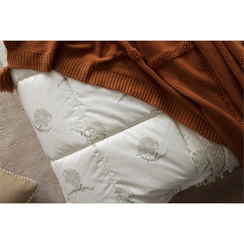 Duvetta 100 Wool Comforter with Cotton Fabric Cover New Zealand Wool King Size