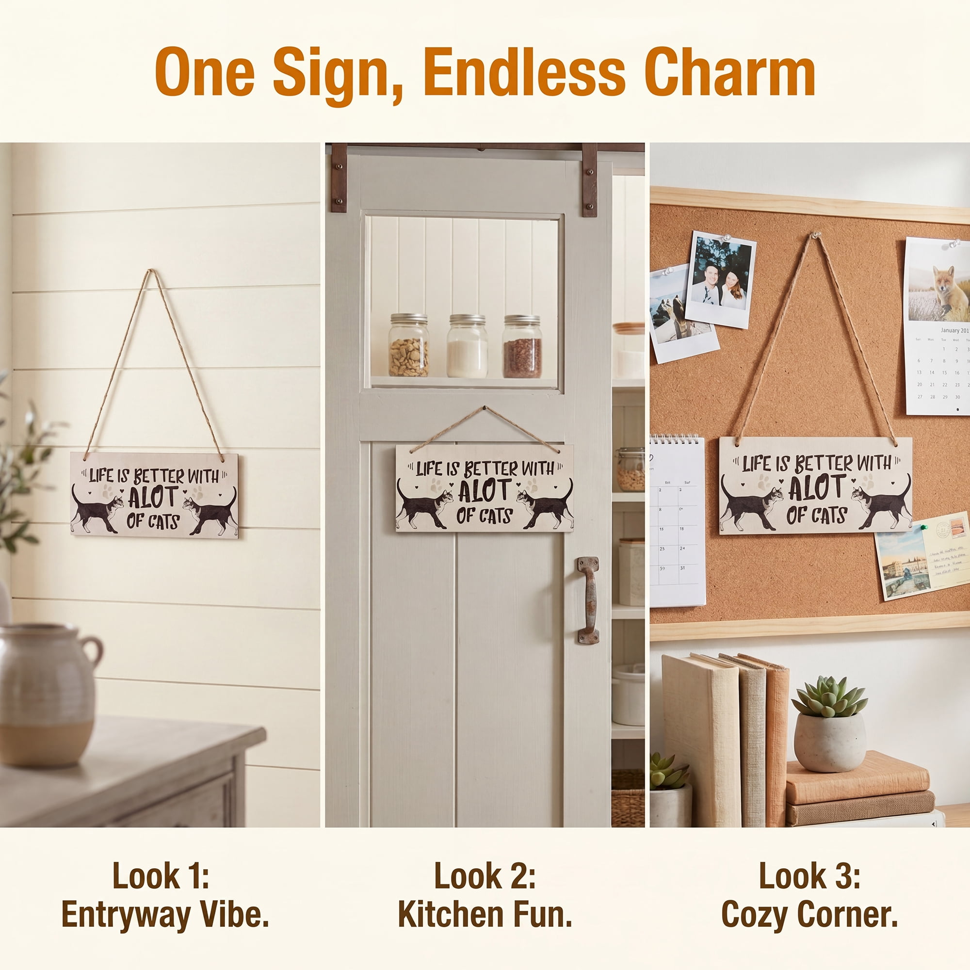 Unique Bargains Pet Sign Home Decor Decorative Wall Plaque Style J 3.9in