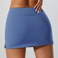 thumbnail image 4 of Hvot&aat Women's 2025 Summer Crossover Waist Yoga Skirt High Waisted Stretchy Sexy Split Bodycon Athletic Mini Skirts, 4 of 6