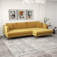 thumbnail image 4 of Denise Modern Living Room Gold Velvet Corner Right-Facing Sectional Sofa, 4 of 7