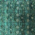 thumbnail image 1 of Ahgly Company Machine Washable Indoor Square Oriental Turquoise Blue Industrial Area Rugs, 8' Square, 1 of 4