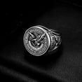 thumbnail image 5 of MayiaHey Flying Eagle Ring, Bald Eagle Ring for Men, Viking Eagle Animal Ring Punk American Eagle Jewelry, Silver Hawk Ring Eagle Totem Ring Flying Hawk Ring, 5 of 5