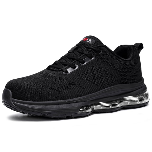 FENLERN Men's Steel Toe Shoes Non Slip Safety Sneakers Comfortable Indestructible Work Shoe