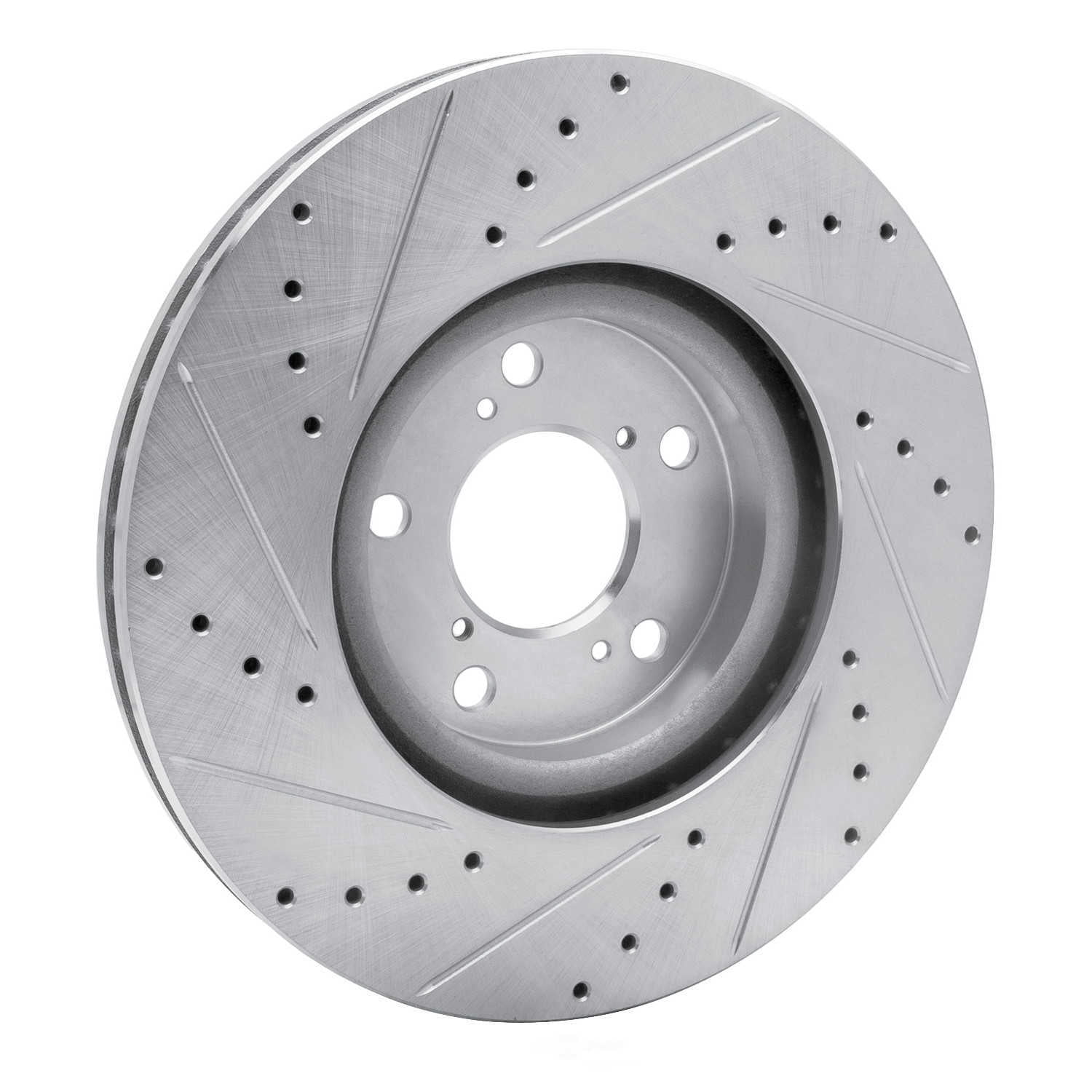 Dynamic Friction Company 631-59053R DFC Brake Rotor - Drilled And Slotted - Silver