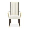 thumbnail image 2 of Michael Amini Belmont Place Dining Arm Chair - Cream/Espresso, 2 of 19