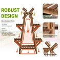 thumbnail image 2 of SHCKE Wood Plant Stand Indoor Outdoor Modern Flower Plant Pot Display Holder Shelving Rack Planter for Patio Garden Balcony Lawn Living Room ("A-Shape" Windmill Design), 2 of 6
