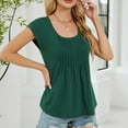 thumbnail image 6 of Under 5 Dollar Items for Women Casual Tops for Women Trendy V Neck T Shirt Women's Casual Wear Womens Vacation Outfits Womens Red Tops Plus Size Short Sleeve Tops, 6 of 9