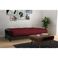 DHP Nadine Black Metal Futon Frame with Coil Full Futon Mattress