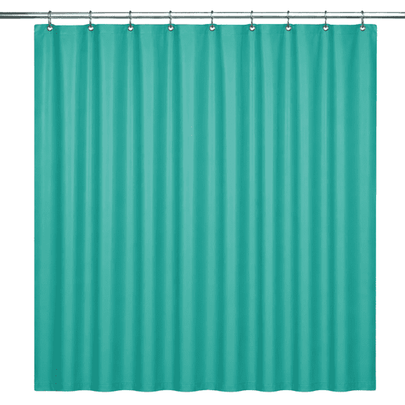 Dependable Industries inc. Essentials EVA Shower Curtain Liner - Water-Resistant, Rustproof Metal Grommets, 3 Magnets Bottom, Easy Clean, 72" x 72" Size (Turquoise)