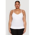 thumbnail image 2 of Womens Plus Size Seamless Ribbed V Neck Cami, 2 of 6