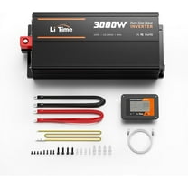LiTime 3000W Pure Sine Wave Inverter 12V DC to 120V AC Converter with Remote Control Solar Power Inverter