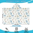 thumbnail image 2 of Princess Pattern Hooded Bath Towel，60"x35" for Ages 3 To 12 Kids, Quick Dry Lightweight Soft Microfiber Hood Beach Towel Cover Up for Kids, 2 of 7