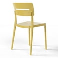 thumbnail image 2 of WestinTrends Playa Outdoor Modern Stackable Plastic Patio Dining Chairs (Set of 2), Yellow, 2 of 14