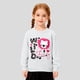 thumbnail image 1 of Blusas y camisas de cuello redondo y manga larga Zhongda Top de terciopelo de manga larga con cuello redondo estampado para niños Sudadera con capucha casual y cómoda para niños Sudadera con capucha B, 1 of 6