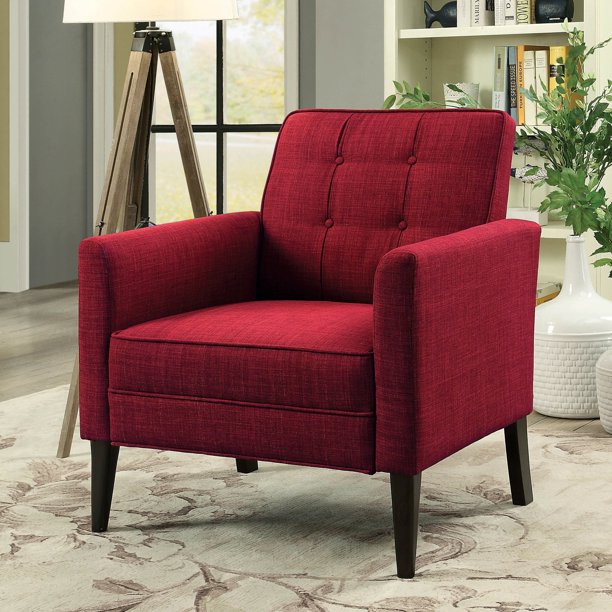 Furniture of America Hammond MidCentury Modern Tufted Accent Chair