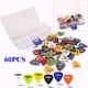thumbnail image 2 of Púas de guitarra 60 piezas, púas de guitarra guitarra eléctrica, acústica o bajo delgada, , pesada 0,58 0,71 0,84 0,96 1,2 1,5mm perfke púa de varios tamaños de color, 2 of 9