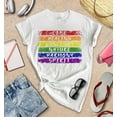 thumbnail image 3 of S4E Women's Pride Flag Life Harmony Spirit T-Shirt Large White, 3 of 4