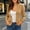 *Brown, variant on Women's Long Sleeve Notch Collar Blazer,Casual Lightweight Work Jacket Beige,Women's Plus XXL