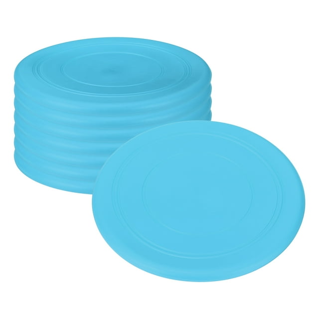 Uxcell Flying Disc Soft Silicone Colorful Flying Disk Flyer for Outdoor Sports Training Playing Lawn Game Blue