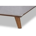 thumbnail image 6 of Baxton Studio Erlend Mid-Century Modern Greyish Beige Fabric Upholstered King Size Platform Bed, 6 of 9