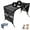 Black, variant on 2-in-1 Foldable Pet Grooming Bed, Bathing Stand and Hammock for Small to Medium Dogs and Cats, Reduce Escape for Home Washing Drying or Nail Care Tasks