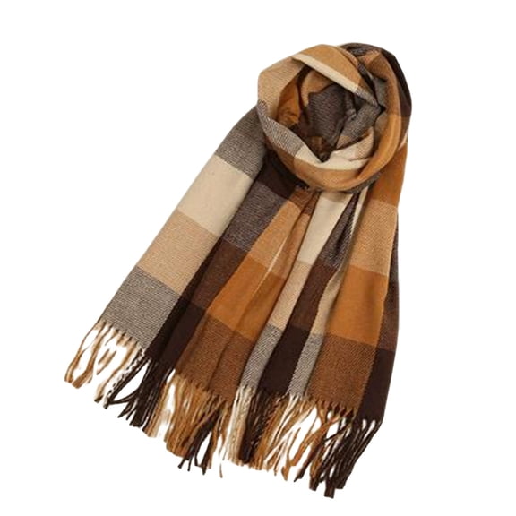 Christmas Scarf Winter Scarf For Women Winter Plaid Scarf Fashionable Acrylic Like Wrap Shawl Warm Soft Lightweight Versatile Neck