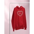 thumbnail image 3 of Amour Daisy Heart Hoodie Women -Image by Shutterstock, Female Large, 3 of 4