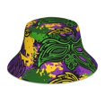 thumbnail image 1 of Fotbe Mardi Gras7 Sombrero Tipo Pescador con Estampado – Sombrero de Sol de Algodón de Moda para Playa, Golf, Pesca, 1 of 6