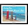thumbnail image 5 of Art.com Greetings from Malibu Beach, California, Surfers Art Print, Black Frame Wall Art, 44" x 32", 5 of 5