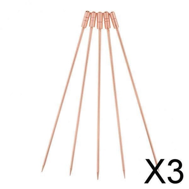 Juego de púas de cóctel de acero inoxidable de 3x 5 piezas, selección de cóctel adecuada para selección de cócteles, letrero de fruta