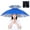Blue, variant on Hands Free Umbrella Hat Double Layer Oxford Cloth 45 Inch Large Foldable Portable for Fishing Hiking Outdoor Sun Rain Protection