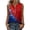 Deep Red, variant on Women's Sleeveless Patriotic Tank Top 250th Anniversary USA Flag Print Breathable Polyester Spandex Casual Independence Day Celebration Shirt