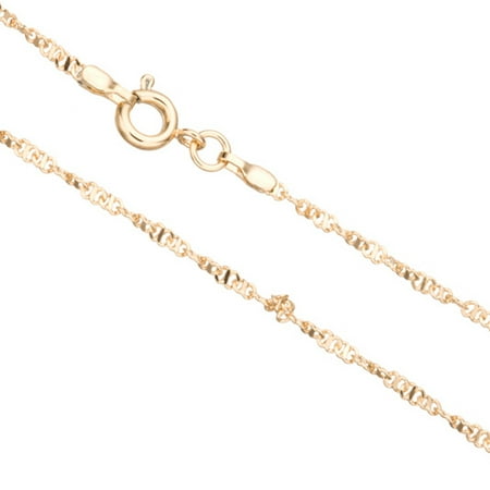 Anchor Chain Necklace With Springring Clasp 20Inch 14K Gold Finished Brass 2mm Chain Width 1pcs/pack (3-Chain Value Bundle), SAVE $2