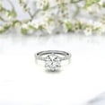 thumbnail image 2 of Auory 3TCW Round Hidden Halo Moissanite Engagement Ring, 18K White Gold Plated for Women, 2 of 10