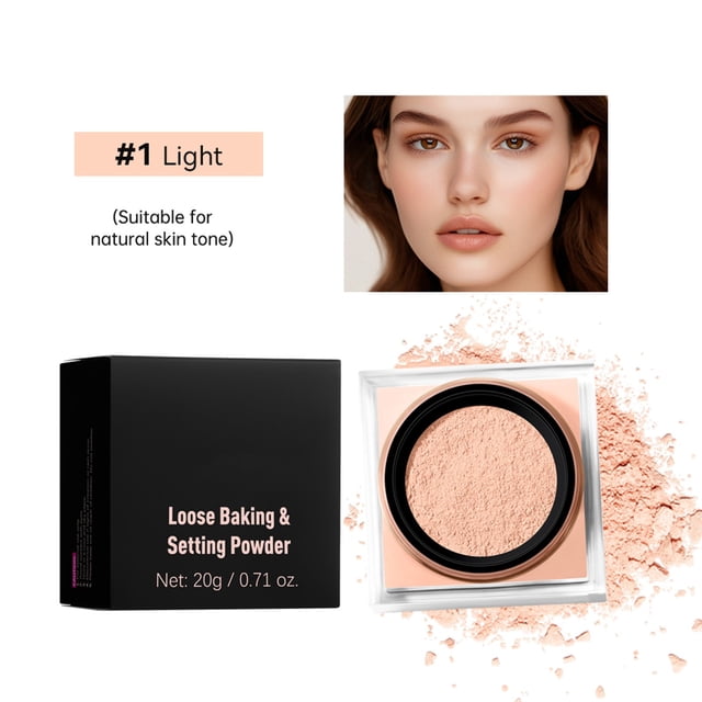 EGNMCR Box Set Makeup Powder Long-lasting And Not Easy To Peel Off Clear And Transparent Soft Focus Matte Powder Powder 6.5g Makeup setting