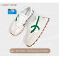 thumbnail image 4 of LUCKY STEP Womens Retro Platform Sneakers Classic Comfortable Casual Shoes,Grey&Green, 4 of 11