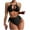 Black, variant on Elainilye Fashion Bikinis Sets for Women Two Piece Swimsuit Sexy Bathing Suit Sunscreen Diving Suit Bikinis Swimsuit,Black